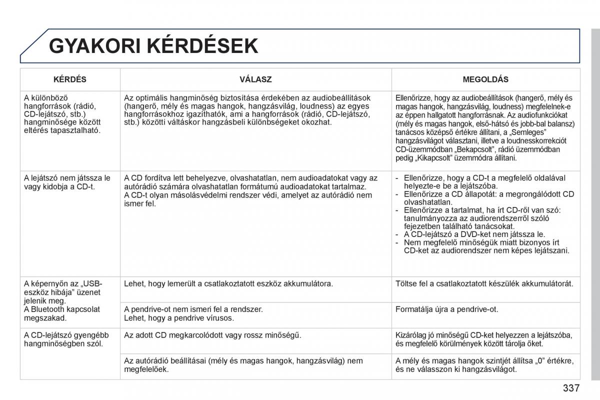 Peugeot 308 SW I 1 Kezelesi utmutato / page 339