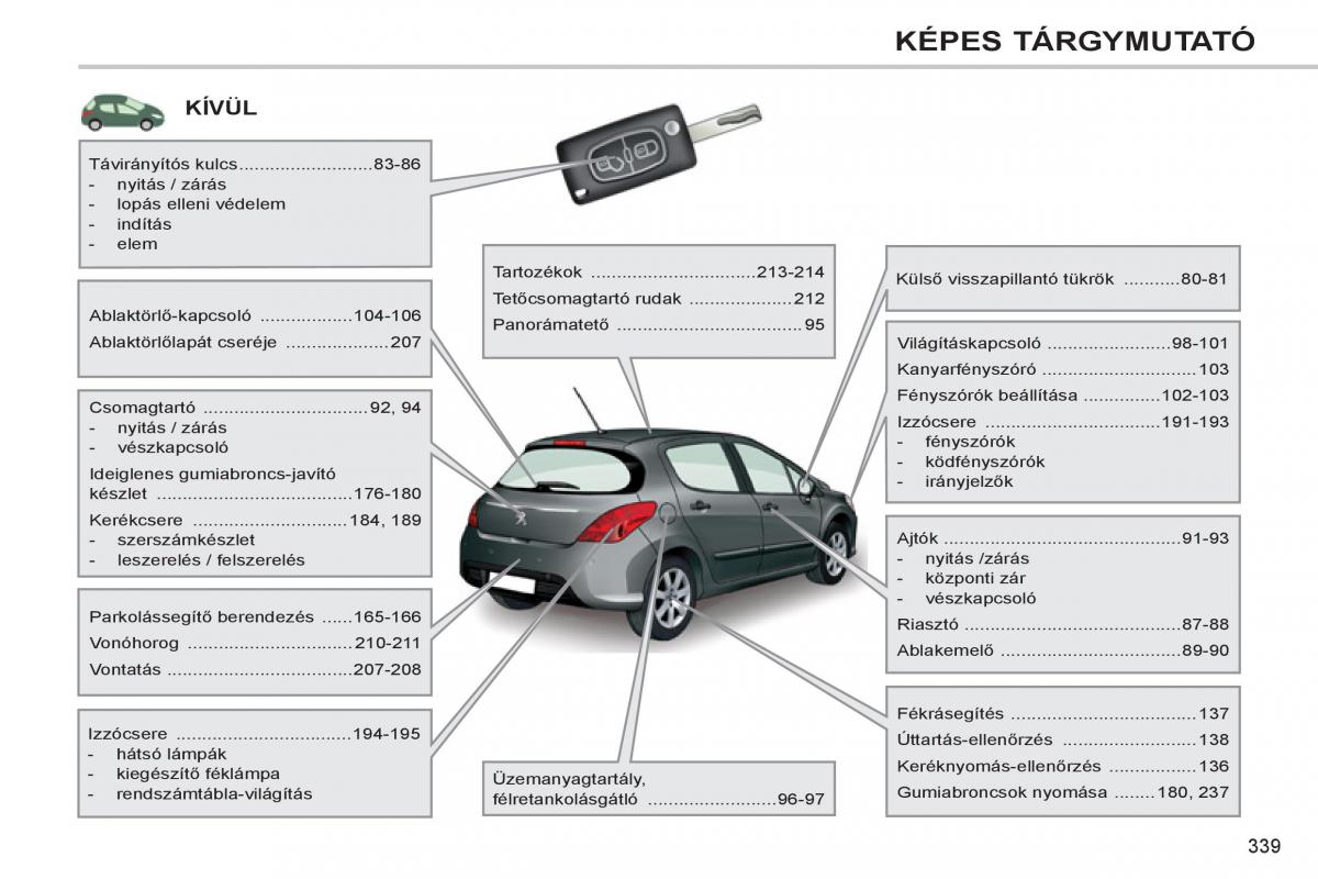 Peugeot 308 SW I 1 Kezelesi utmutato / page 341