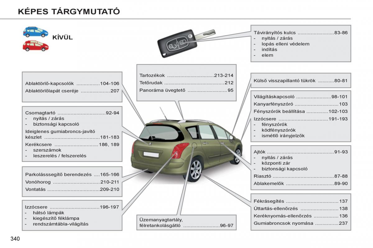 Peugeot 308 SW I 1 Kezelesi utmutato / page 342