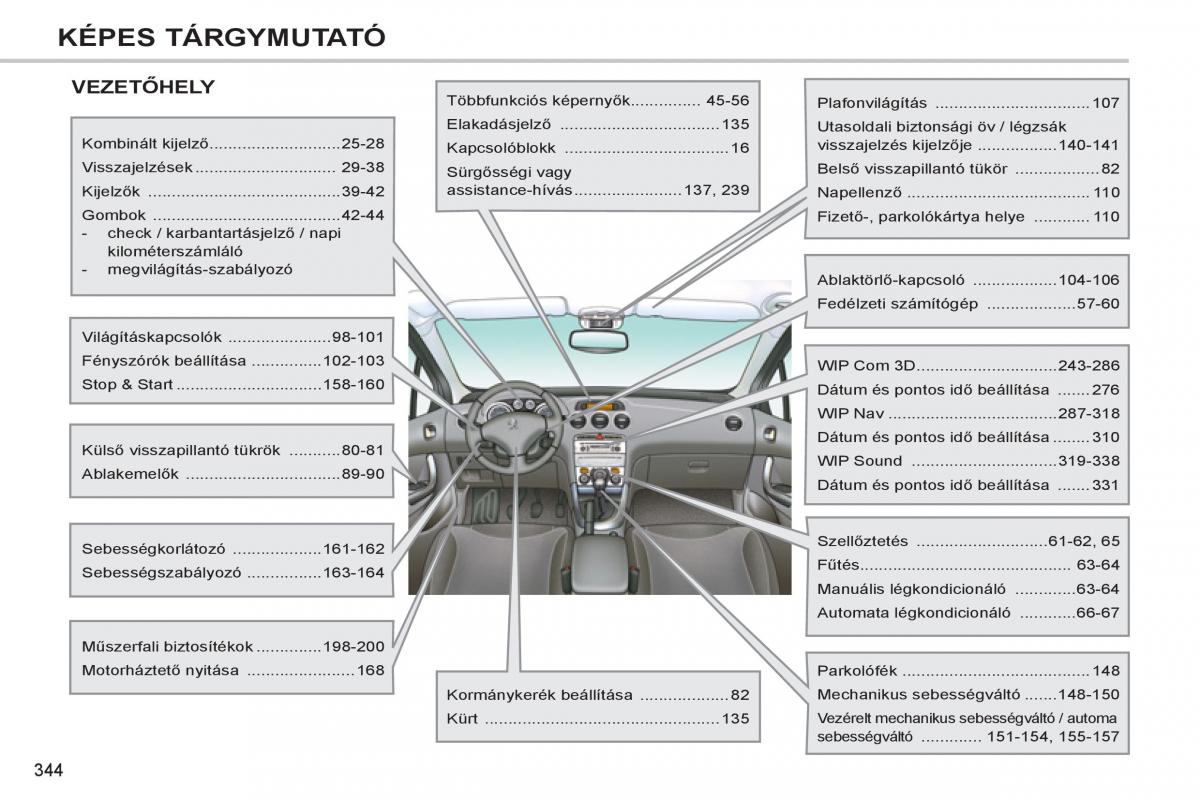 Peugeot 308 SW I 1 Kezelesi utmutato / page 346