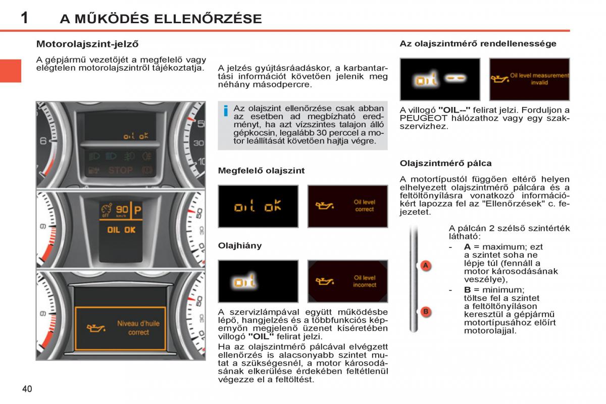 Peugeot 308 SW I 1 Kezelesi utmutato / page 42