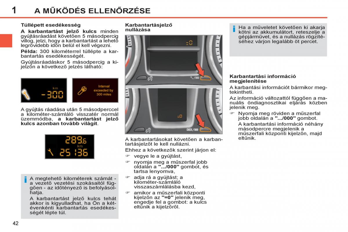 Peugeot 308 SW I 1 Kezelesi utmutato / page 44