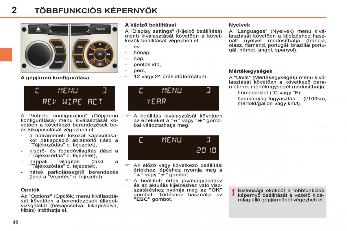 Peugeot 308 SW I 1 Kezelesi utmutato / page 50