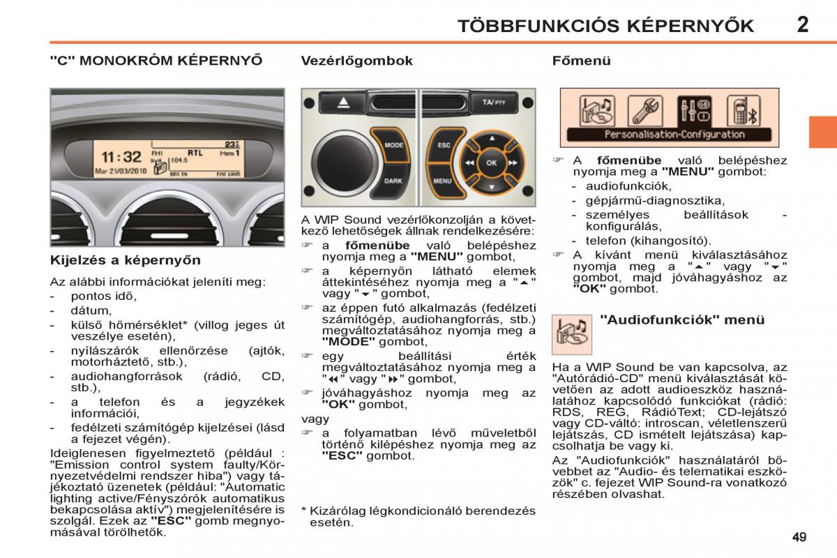 Peugeot 308 SW I 1 Kezelesi utmutato / page 51