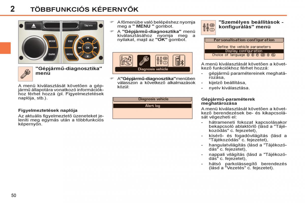 Peugeot 308 SW I 1 Kezelesi utmutato / page 52