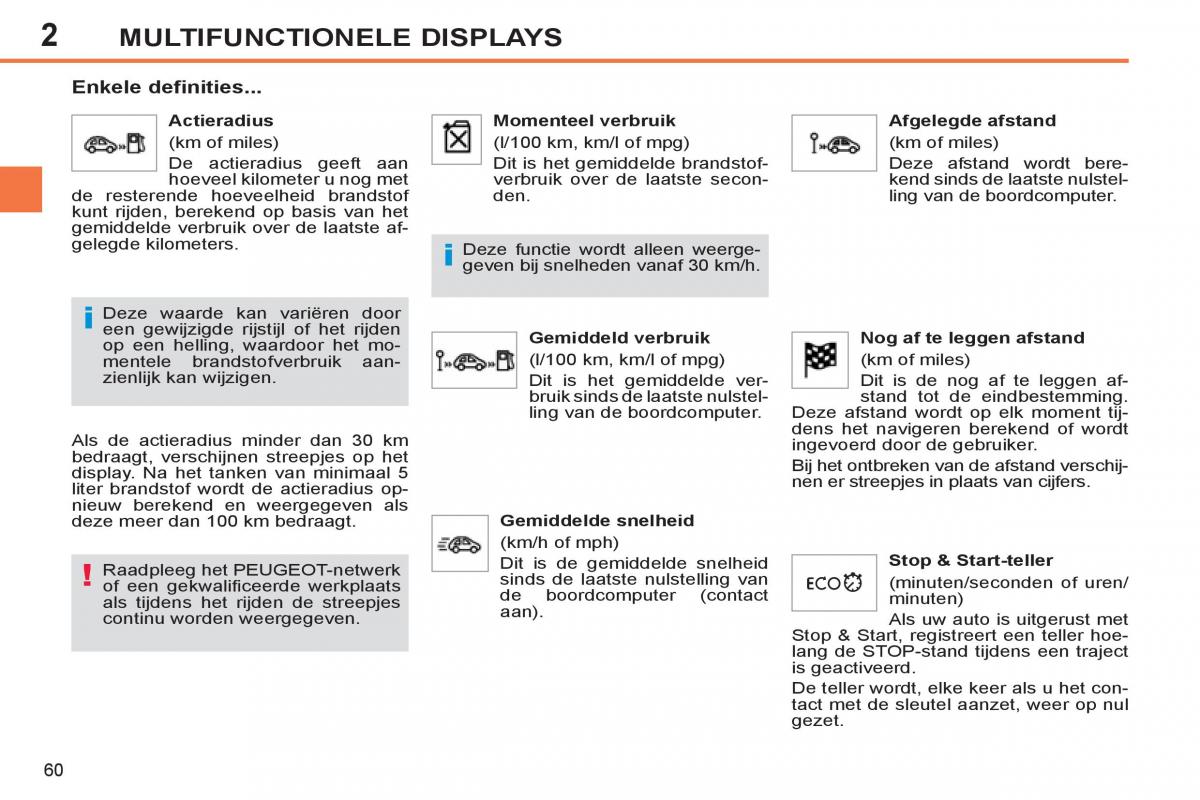 Peugeot 308 SW I 1 handleiding / page 62