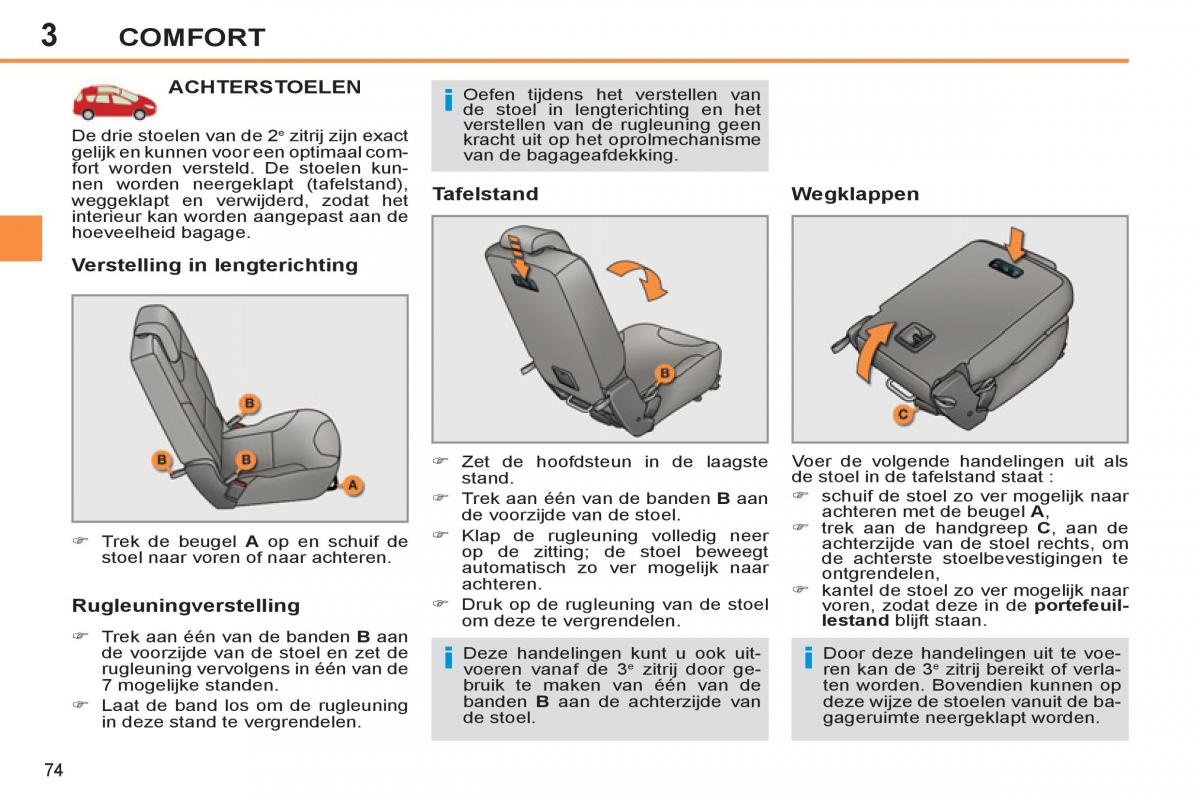 Peugeot 308 SW I 1 handleiding / page 76