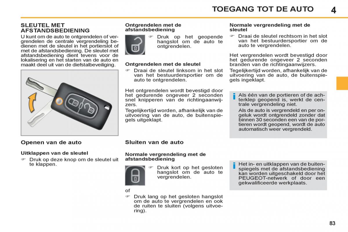 Peugeot 308 SW I 1 handleiding / page 85