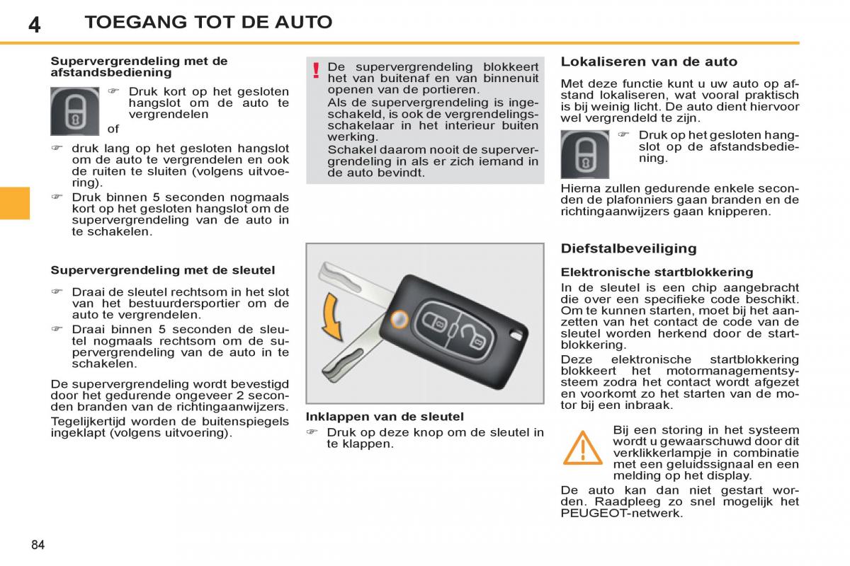 Peugeot 308 SW I 1 handleiding / page 86