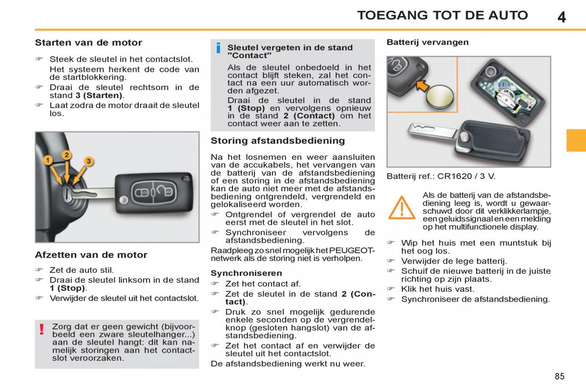 Peugeot 308 SW I 1 handleiding / page 87