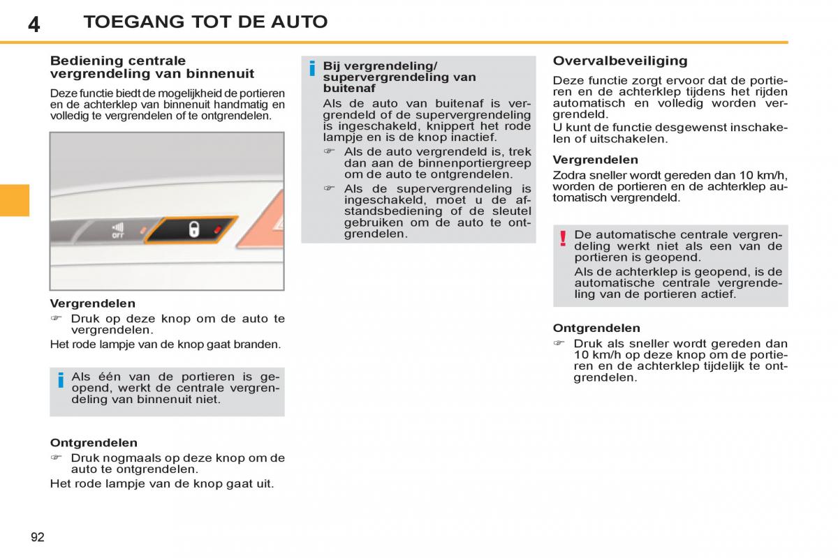 Peugeot 308 SW I 1 handleiding / page 94