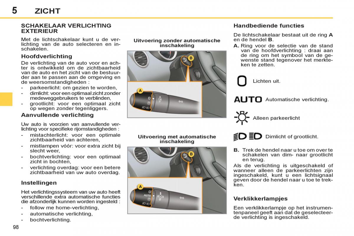 Peugeot 308 SW I 1 handleiding / page 100