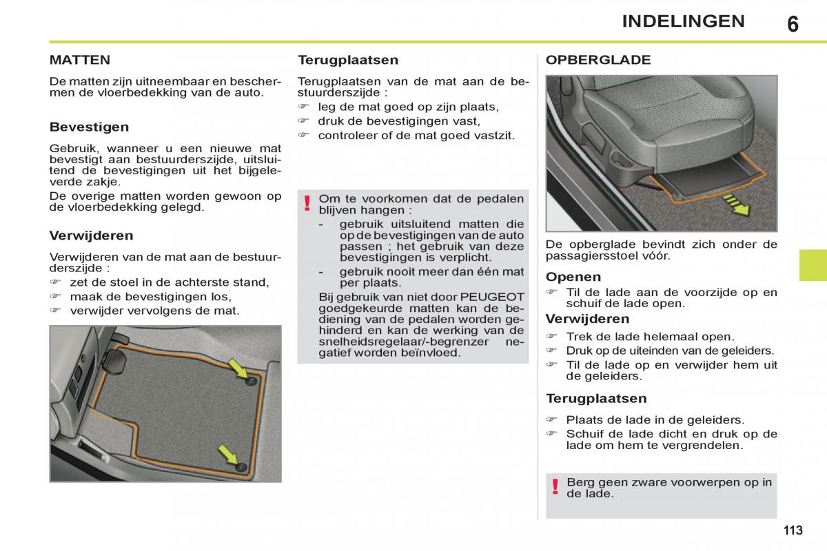 Peugeot 308 SW I 1 handleiding / page 115