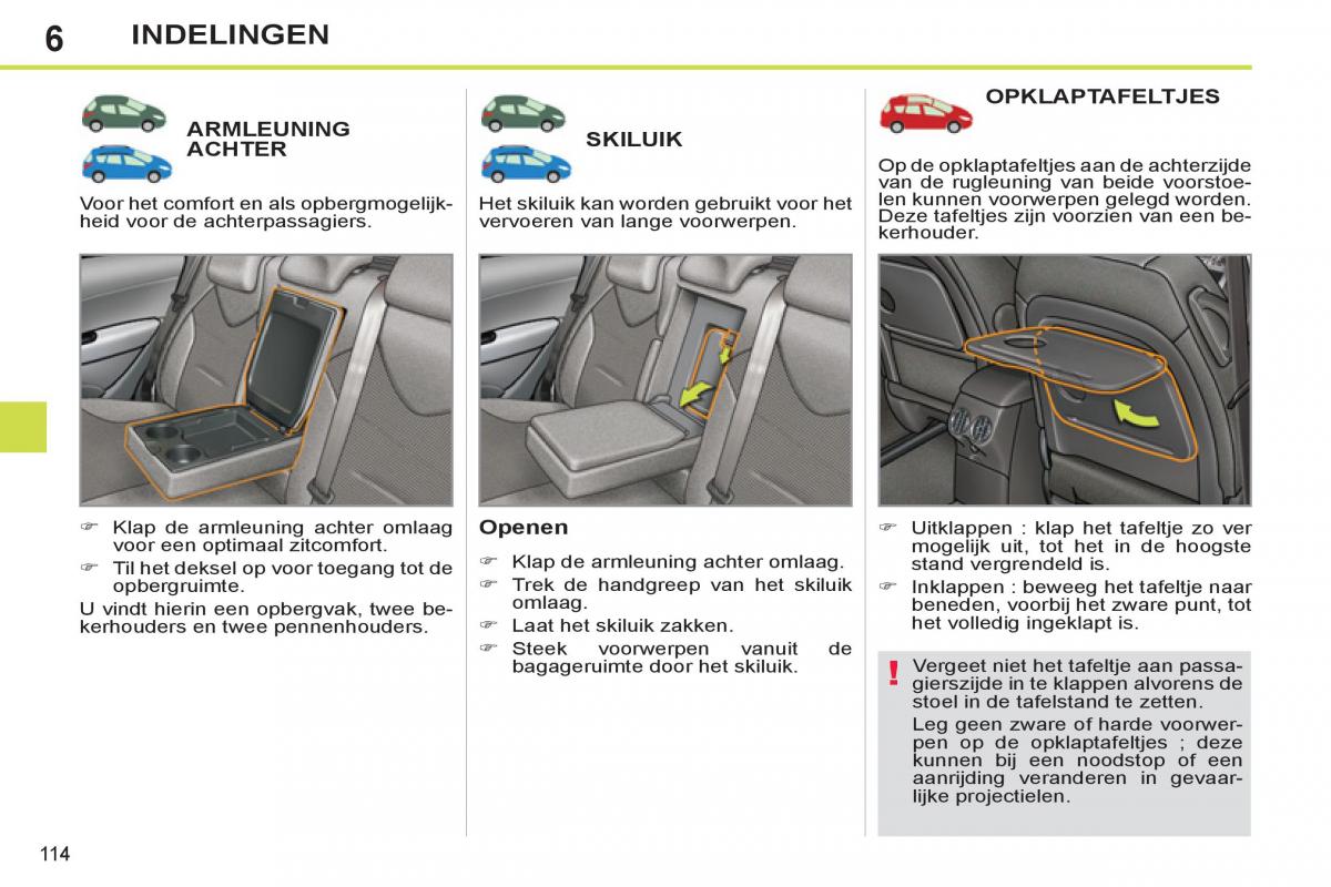 Peugeot 308 SW I 1 handleiding / page 116