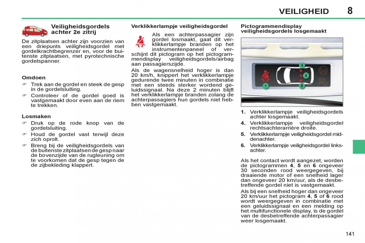 Peugeot 308 SW I 1 handleiding / page 143