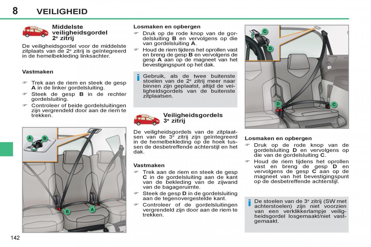 Peugeot 308 SW I 1 handleiding / page 144