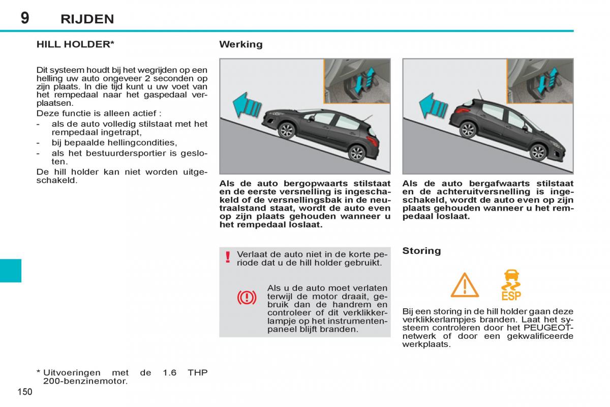 Peugeot 308 SW I 1 handleiding / page 152