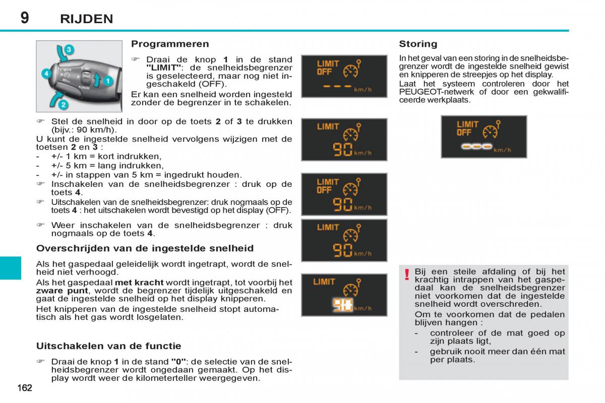 Peugeot 308 SW I 1 handleiding / page 164