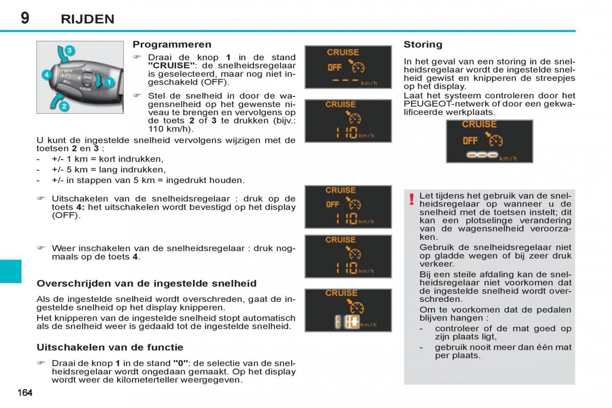 Peugeot 308 SW I 1 handleiding / page 166