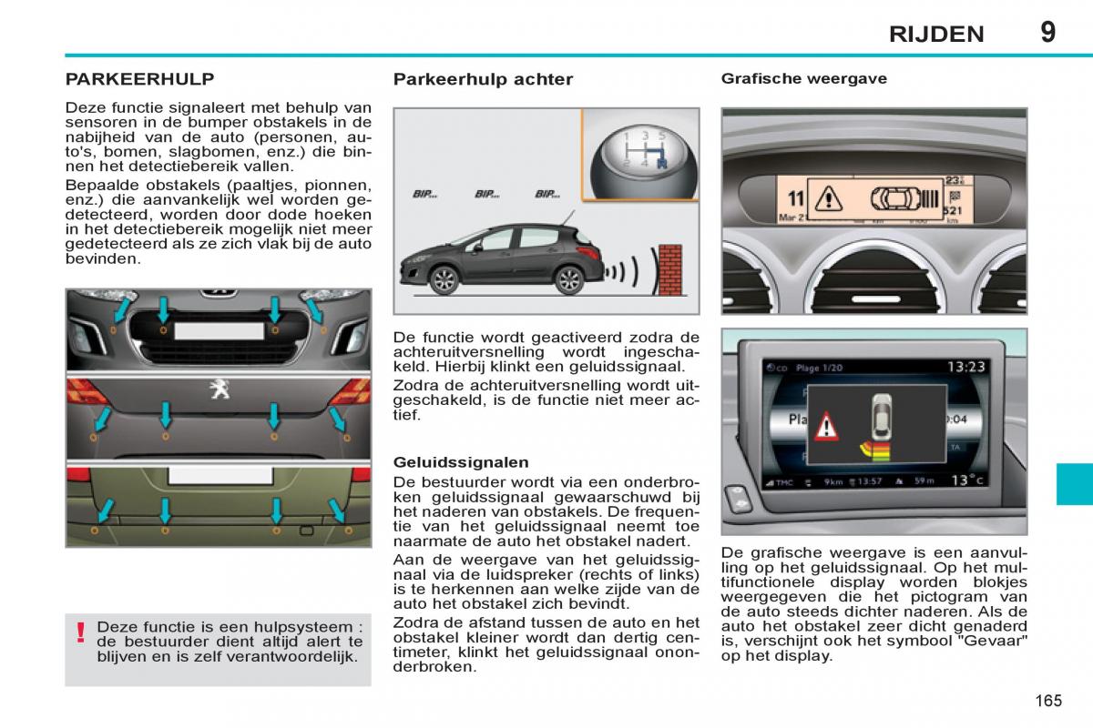 Peugeot 308 SW I 1 handleiding / page 167