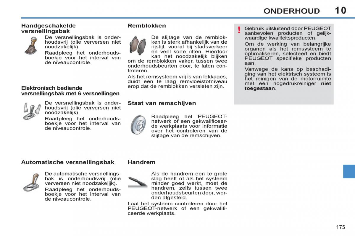 Peugeot 308 SW I 1 handleiding / page 177