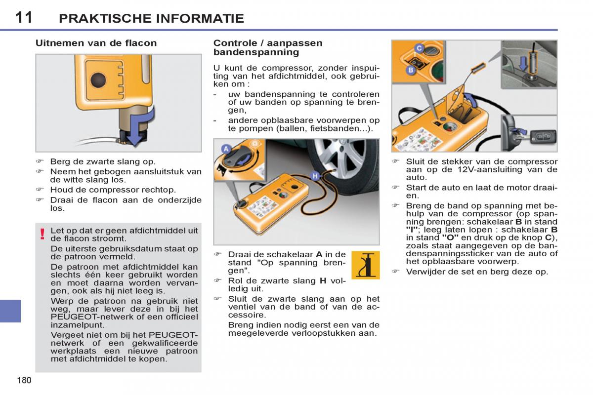 Peugeot 308 SW I 1 handleiding / page 182