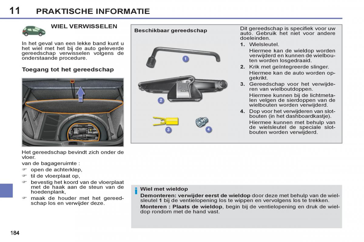 Peugeot 308 SW I 1 handleiding / page 186