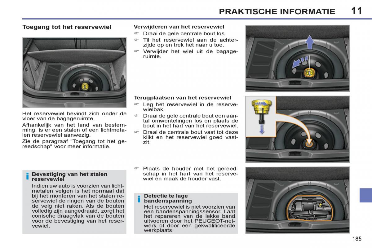 Peugeot 308 SW I 1 handleiding / page 187