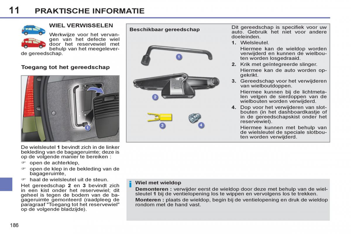 Peugeot 308 SW I 1 handleiding / page 188