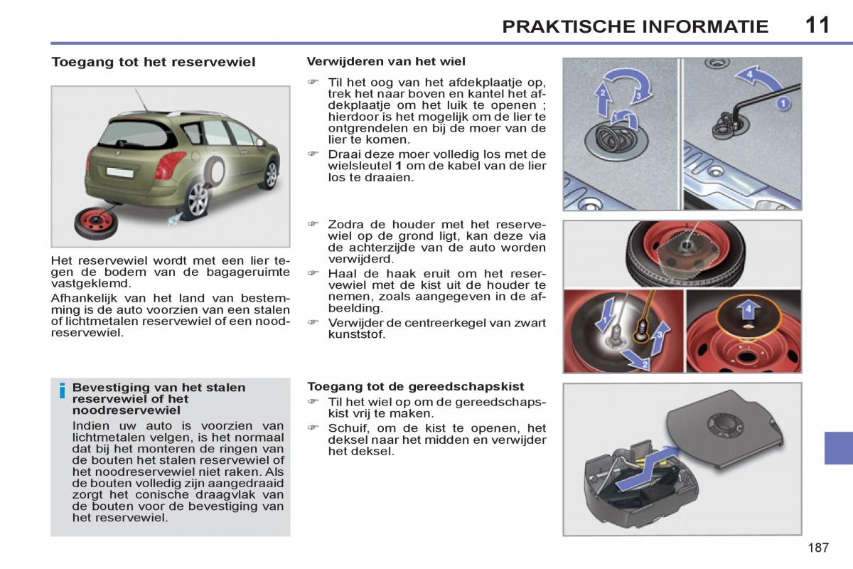 Peugeot 308 SW I 1 handleiding / page 189