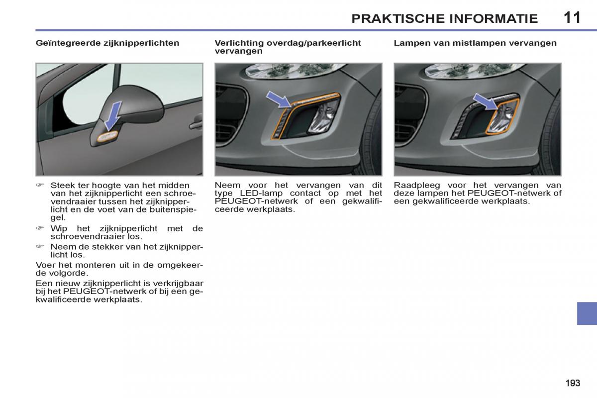 Peugeot 308 SW I 1 handleiding / page 195