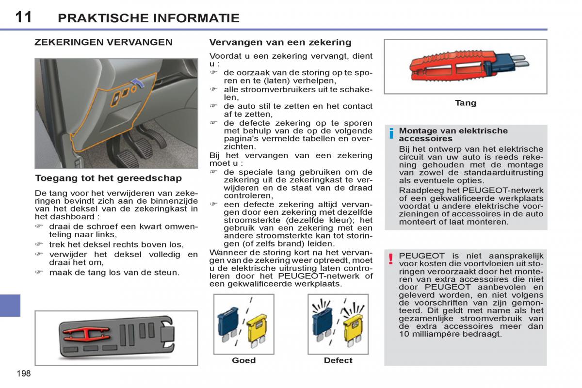 Peugeot 308 SW I 1 handleiding / page 200