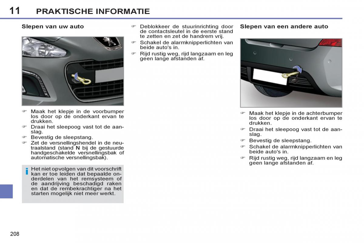 Peugeot 308 SW I 1 handleiding / page 210