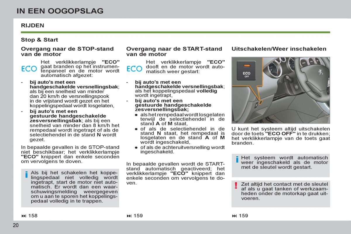 Peugeot 308 SW I 1 handleiding / page 22