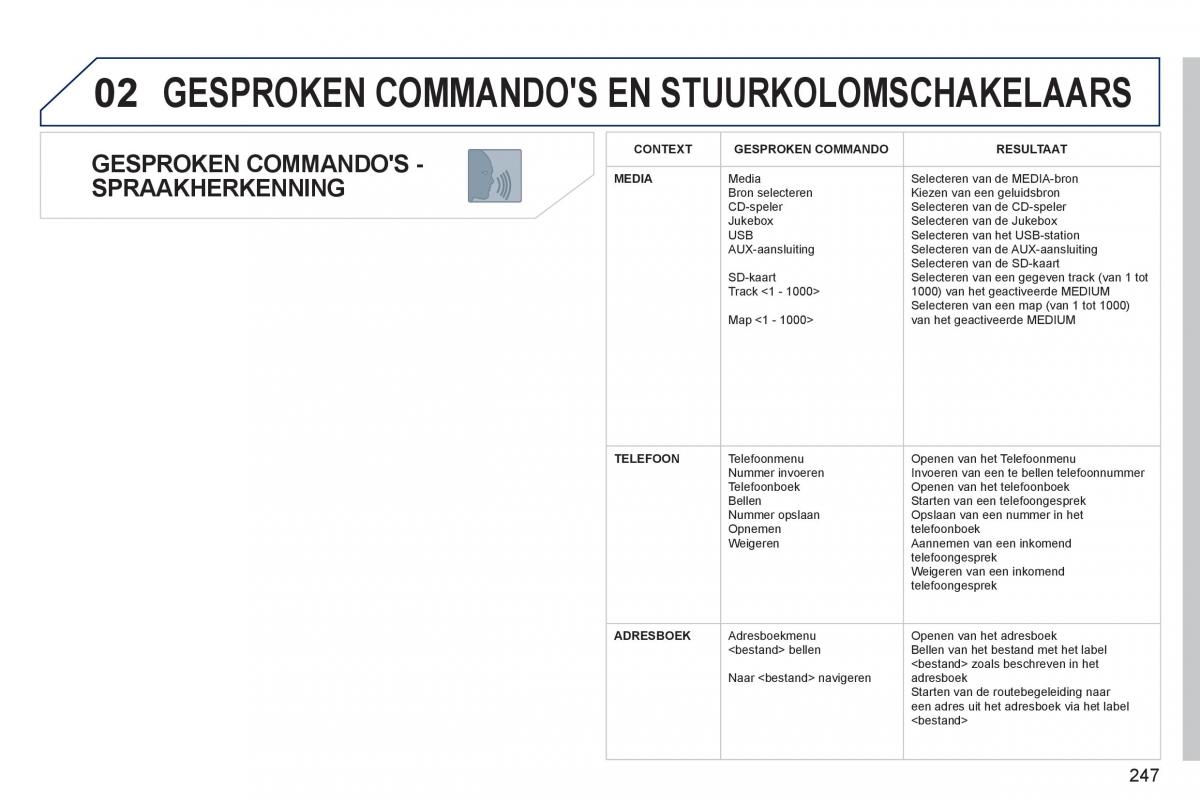 Peugeot 308 SW I 1 handleiding / page 249