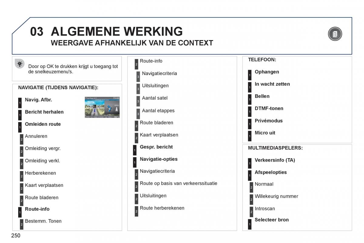 Peugeot 308 SW I 1 handleiding / page 252