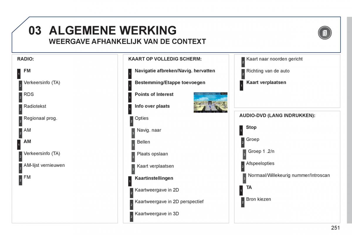 Peugeot 308 SW I 1 handleiding / page 253