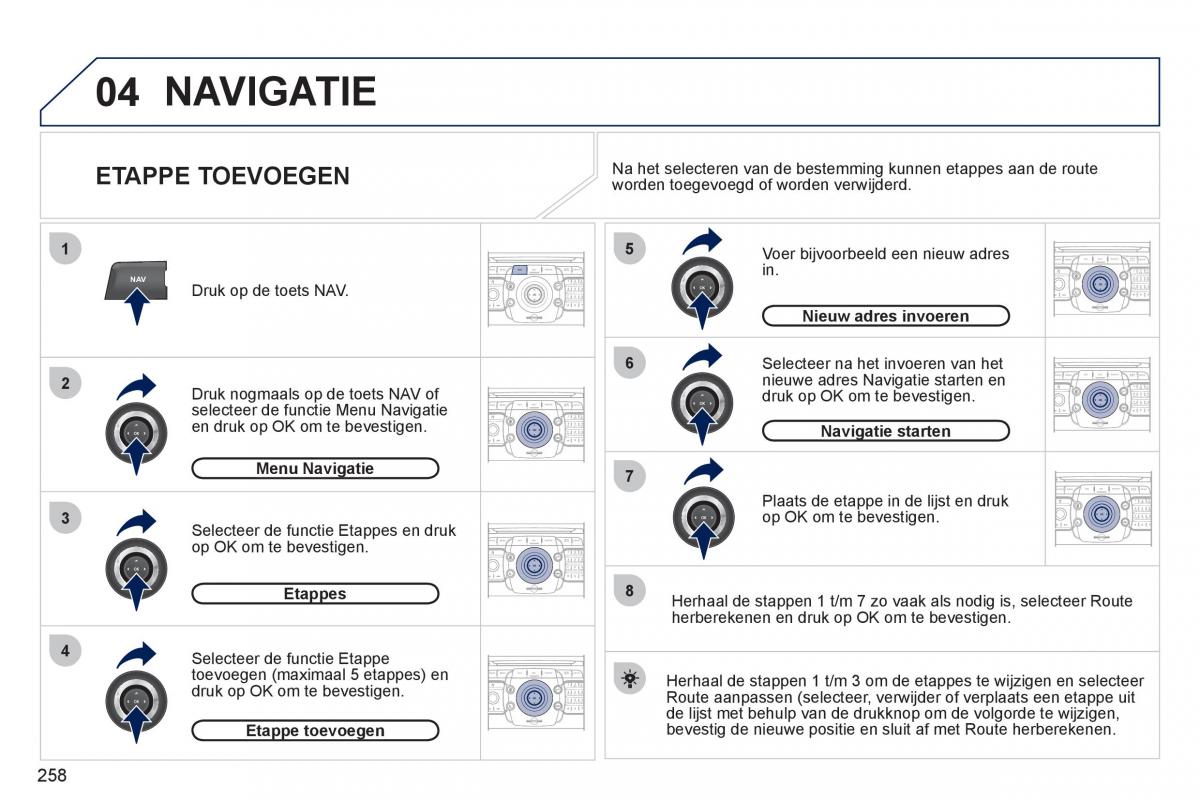 Peugeot 308 SW I 1 handleiding / page 260