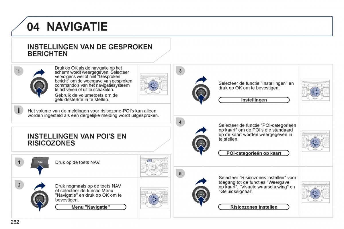 Peugeot 308 SW I 1 handleiding / page 264