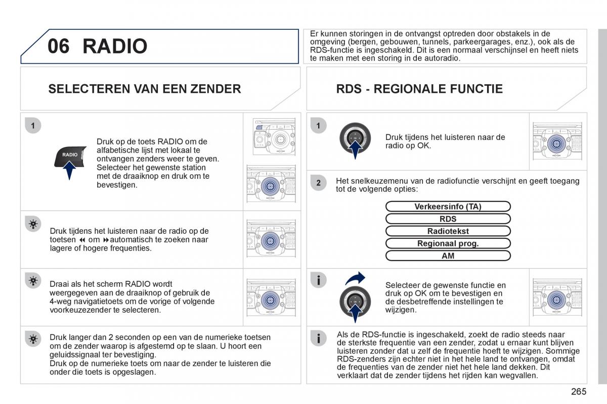 Peugeot 308 SW I 1 handleiding / page 267