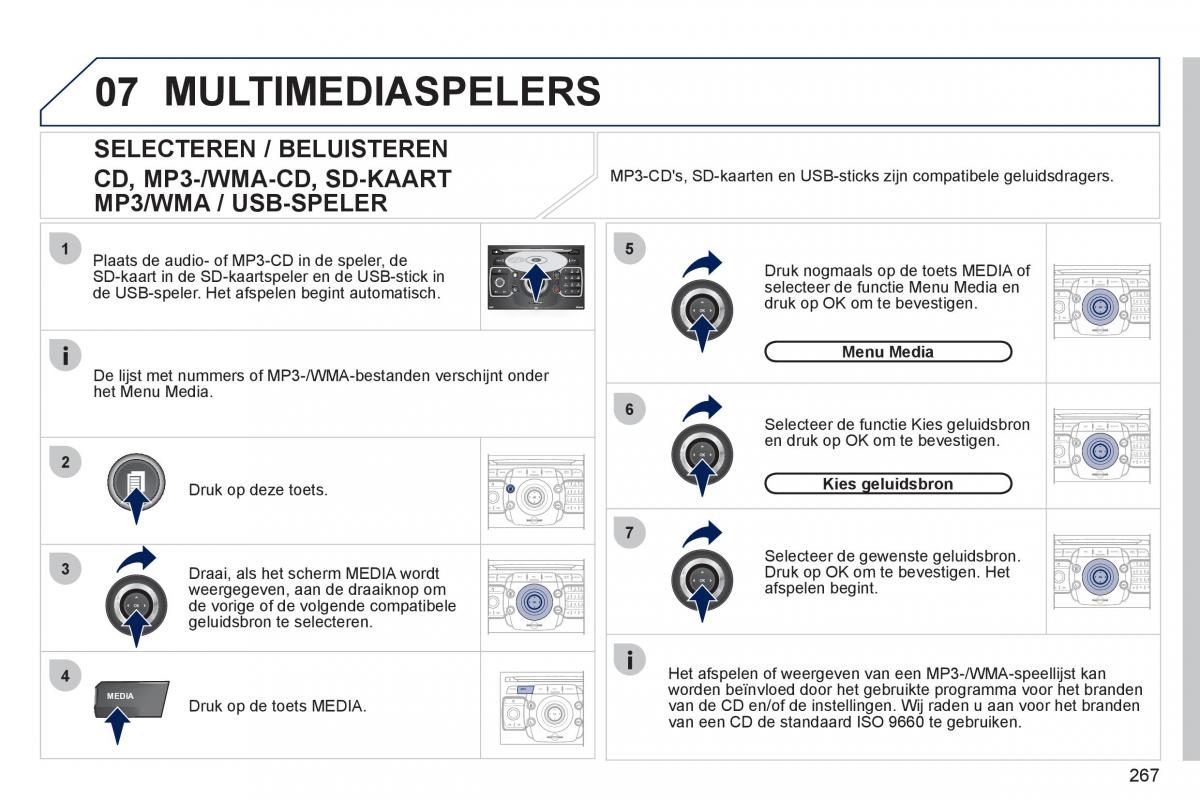 Peugeot 308 SW I 1 handleiding / page 269