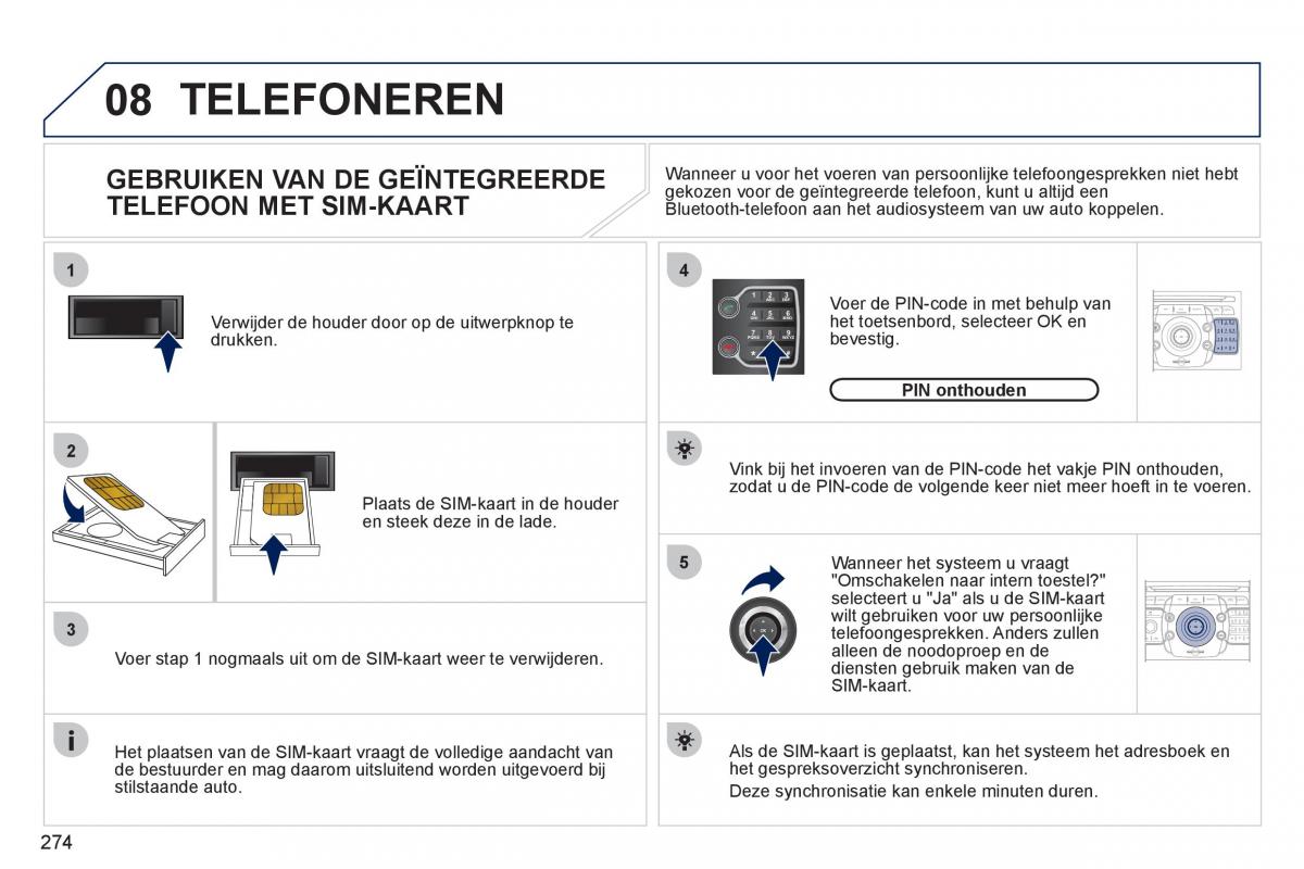 Peugeot 308 SW I 1 handleiding / page 276