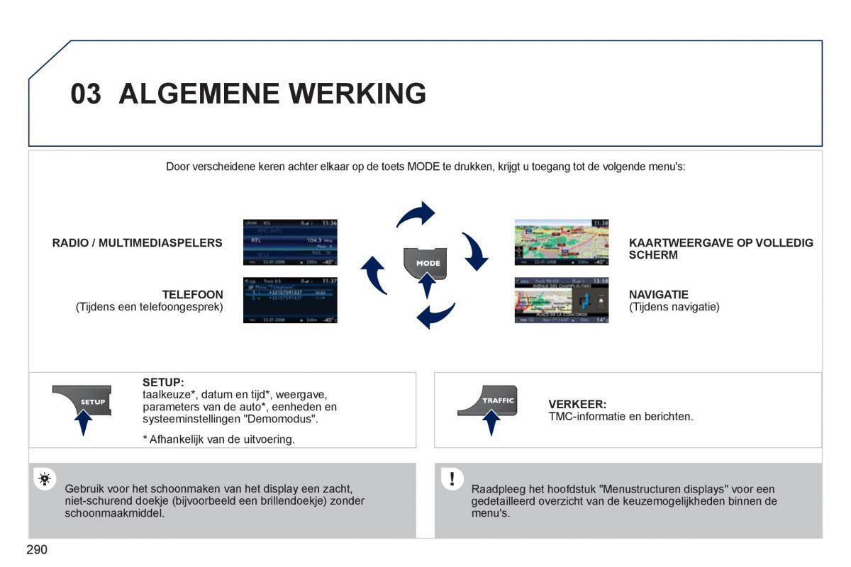 Peugeot 308 SW I 1 handleiding / page 292