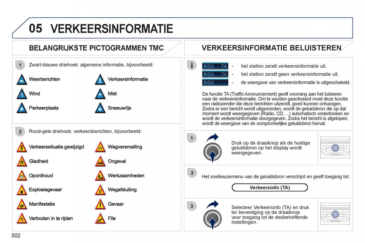 Peugeot 308 SW I 1 handleiding / page 304