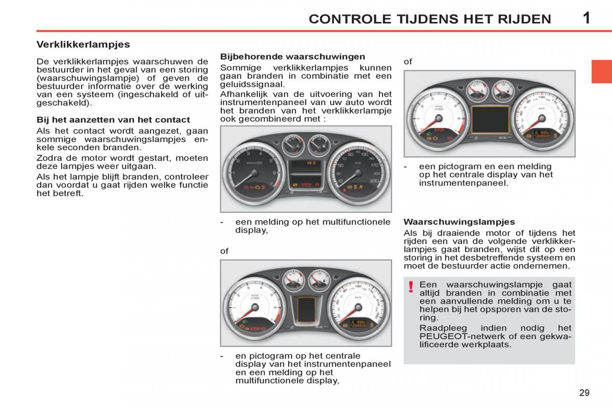 Peugeot 308 SW I 1 handleiding / page 31