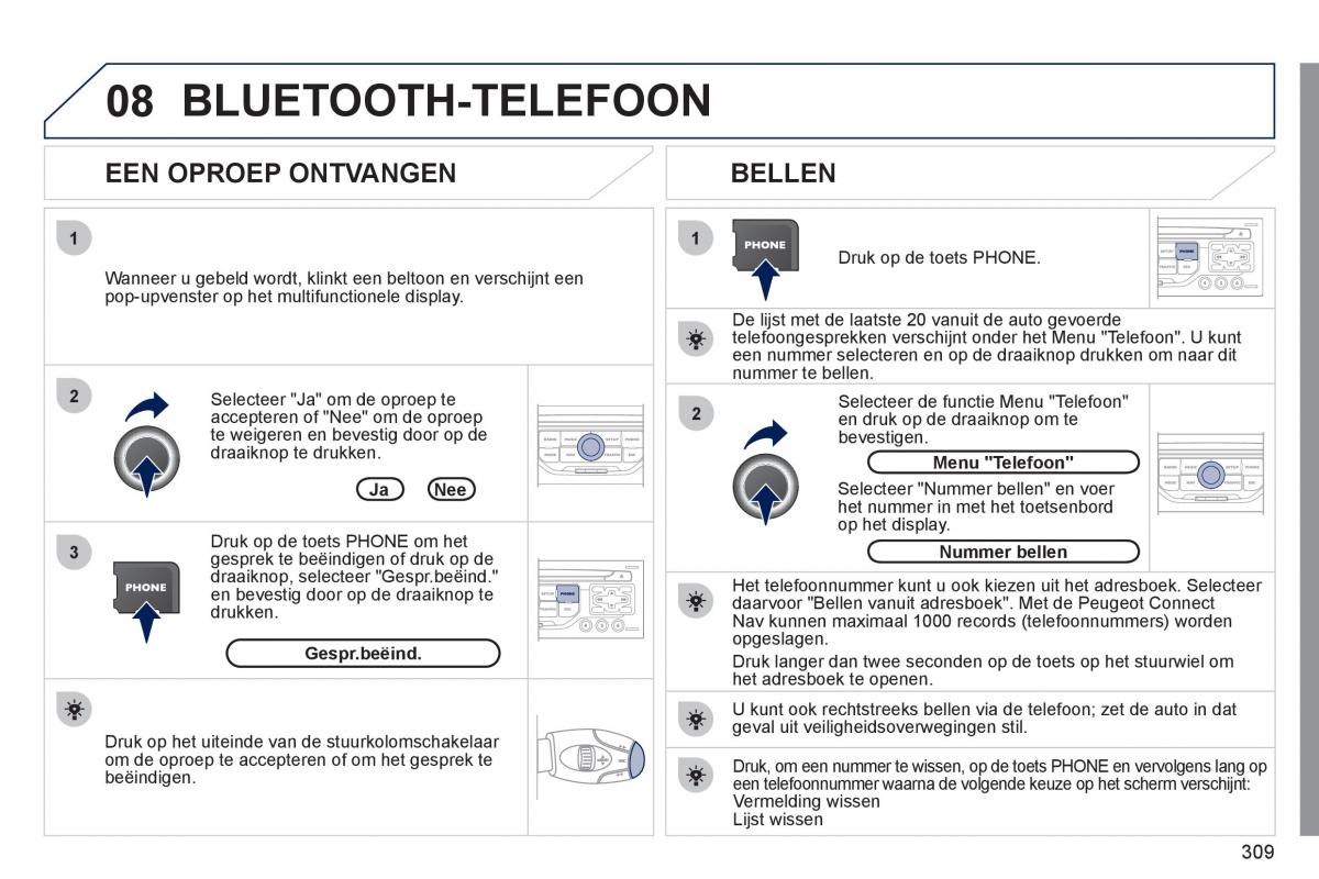 Peugeot 308 SW I 1 handleiding / page 311