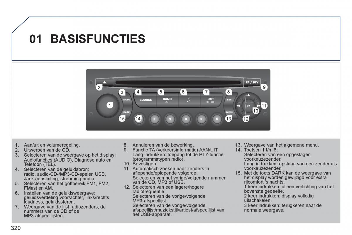 Peugeot 308 SW I 1 handleiding / page 322