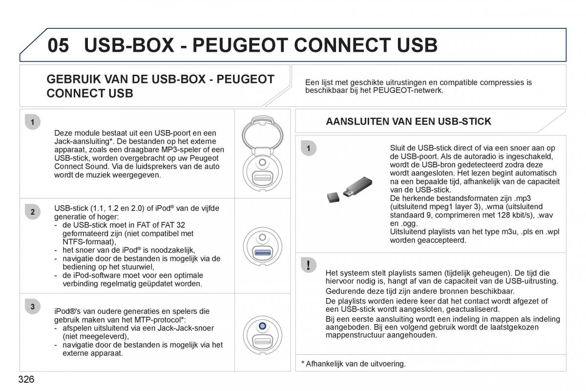 Peugeot 308 SW I 1 handleiding / page 328