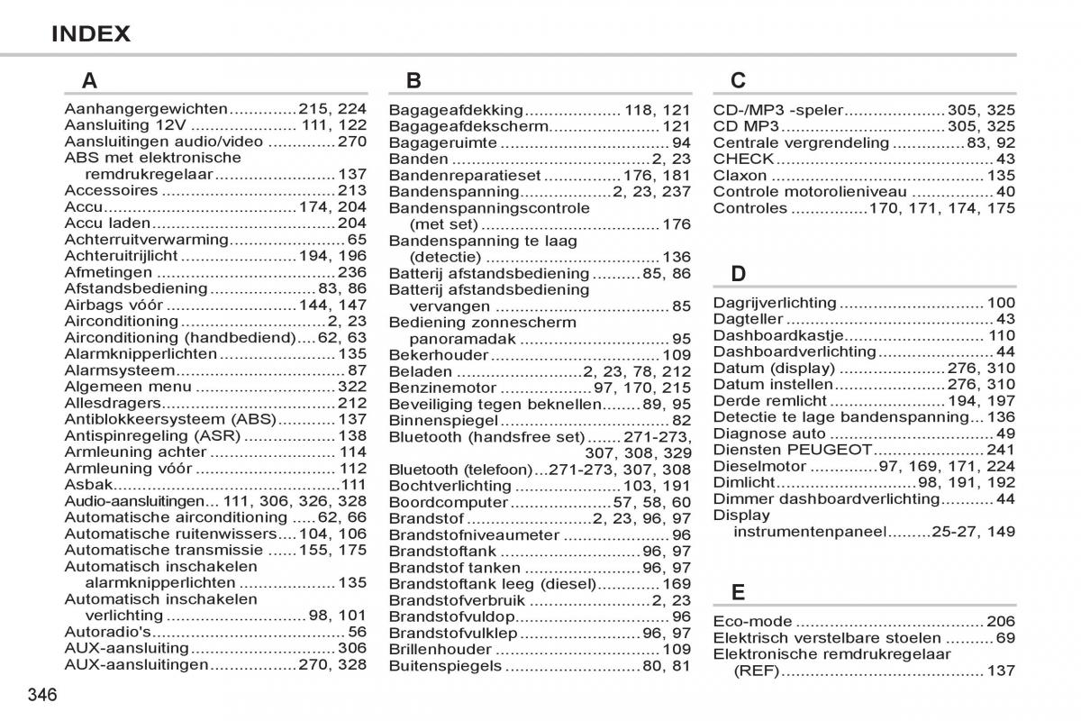 Peugeot 308 SW I 1 handleiding / page 348