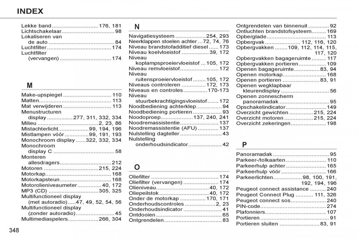 Peugeot 308 SW I 1 handleiding / page 350